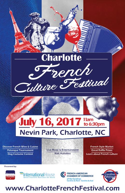 French Culture Festival Nevin Community Park Charlotte July 16th, Great food, wine, crpees, music, dance, and petanque initiation and tournament.
